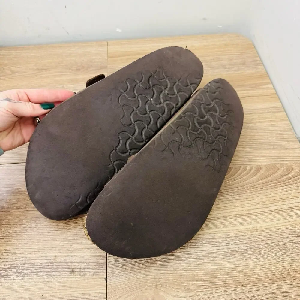 Birkenstock Arizona Brown Leather Slides Men’s Size 12